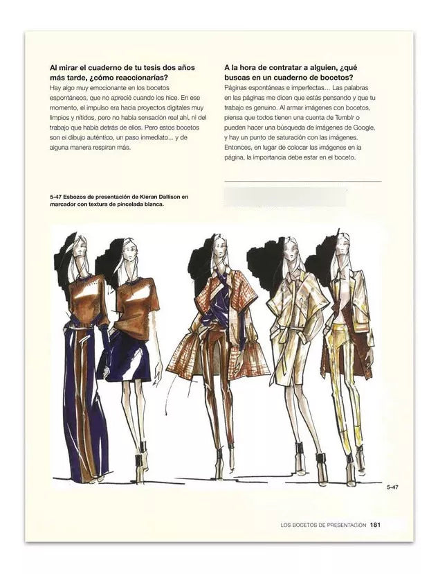 Libro diseño de moda cuaderno de bocetos