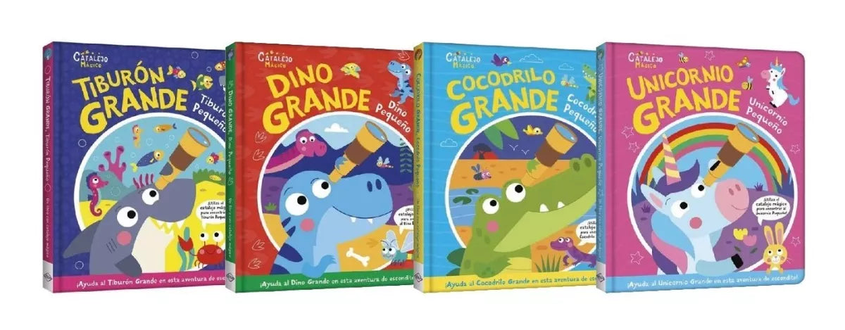 Libro Colección Unicornio Tiburón Dino Cocodrilo Grande