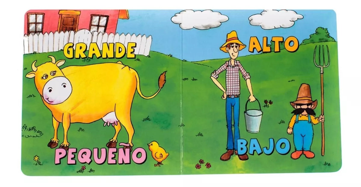 Libro aprendiendo 4 libros números, letras, colores y opuesto
