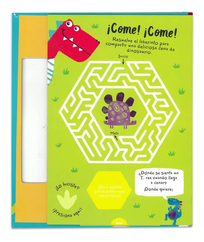 Libro De Dinosaurios Y Laberintos + Plumón